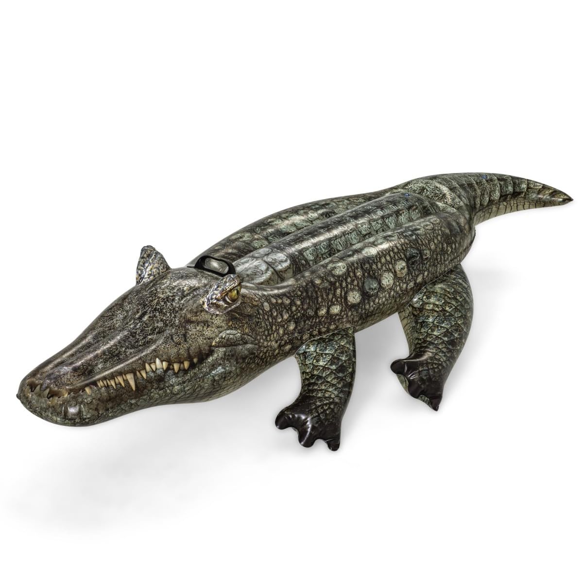 Bestway Crocodile Inflatable Ride-On Pool Float with Handles | 184cm x 78cm | Ages 3+