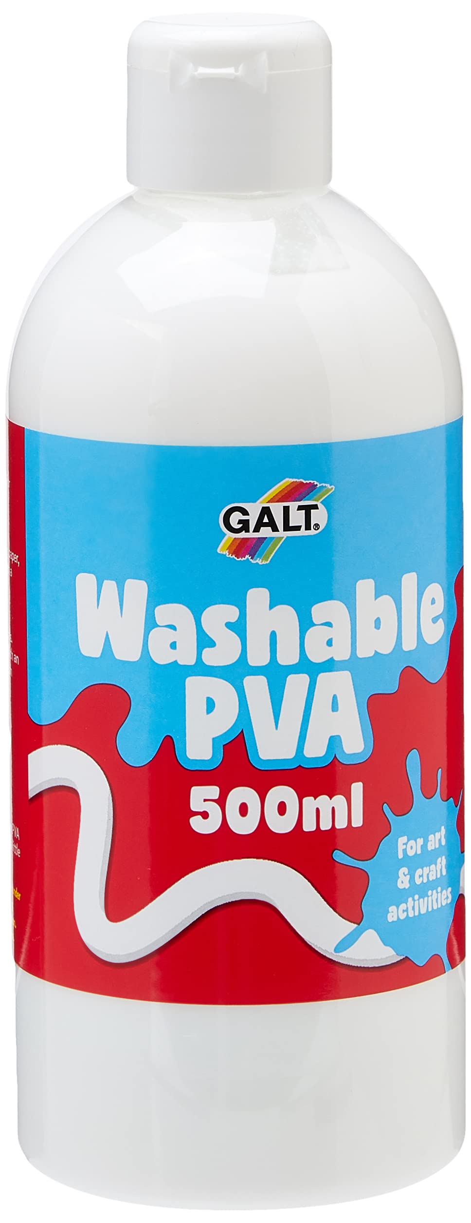 Galt Washable PVA Glue - 500ml Clear Finish | Slime Making & Crafting | Ages 3+