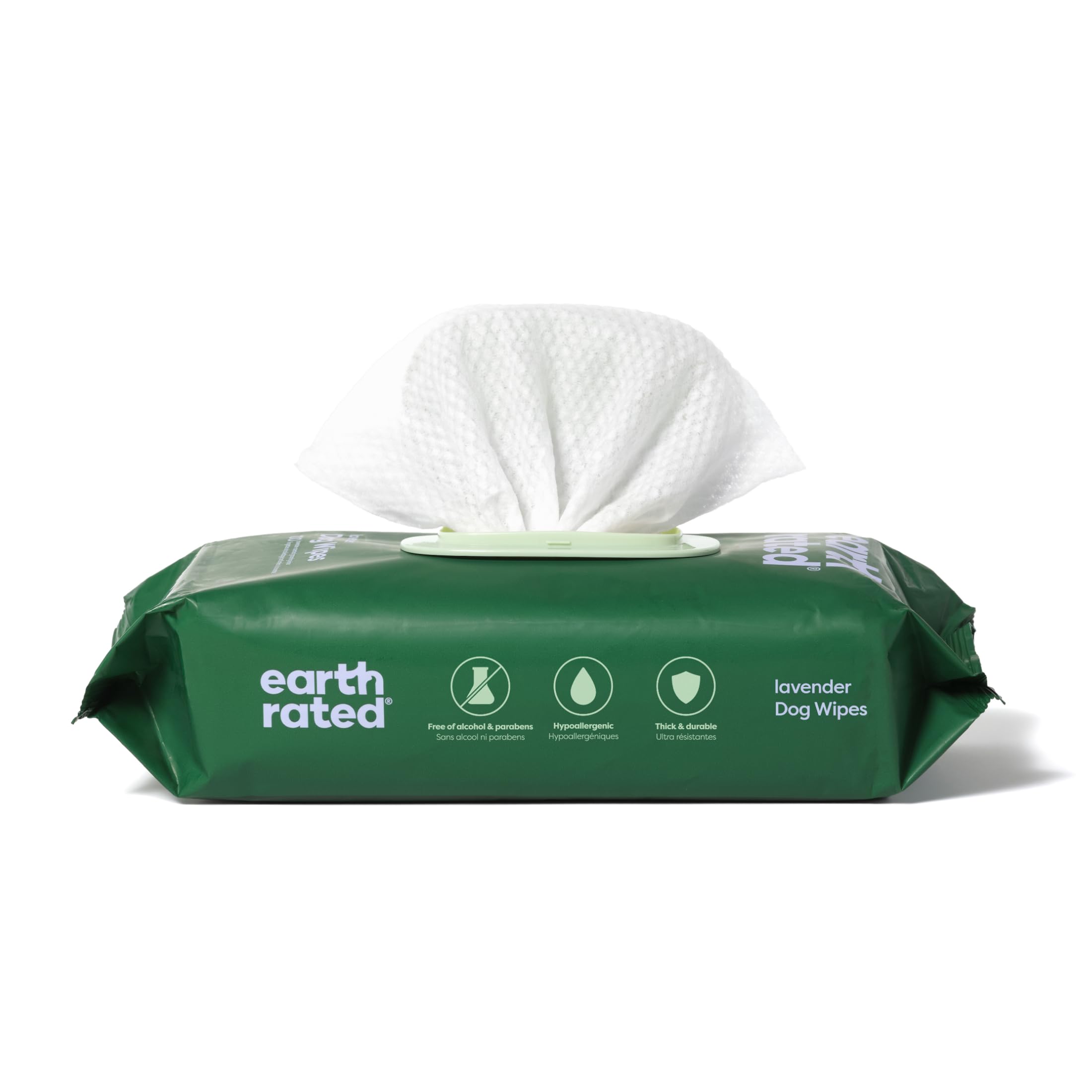 Earth Rated Dog Wipes - Hypoallergenic & Lavender Scented | 100 Count | 98% Biobased