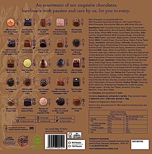Holdsworth Chocolates Luxury Classic - Handmade Truffles & Assorted Chocolates - 300g Gift Box 4