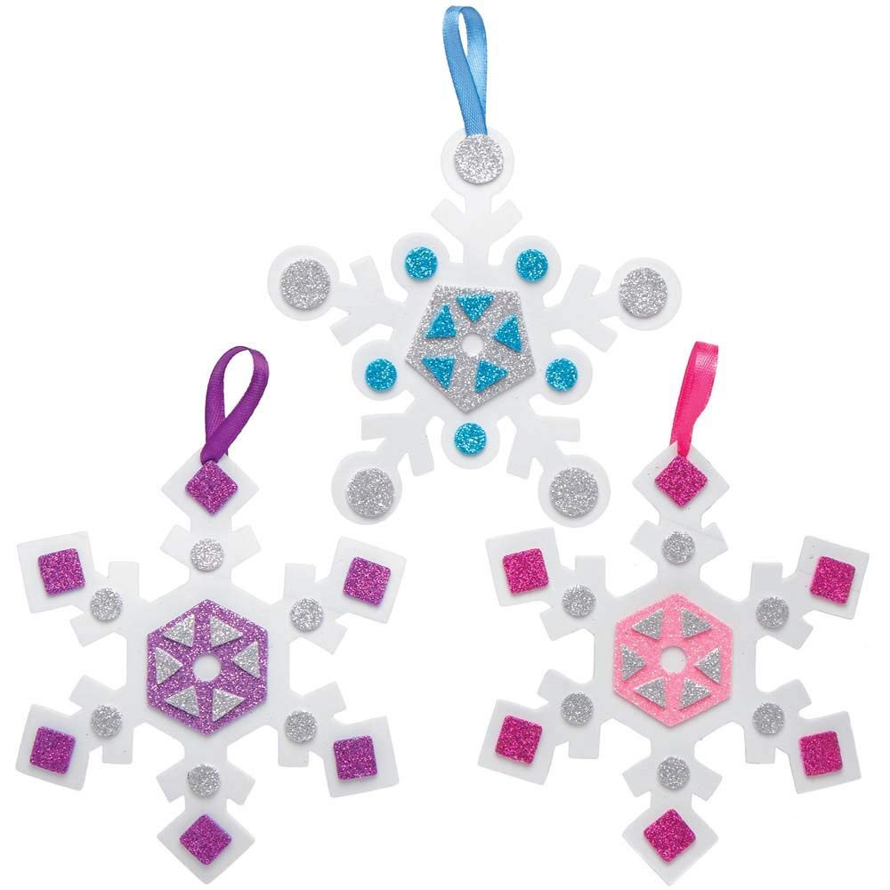 Baker Ross Christmas Snowflake Mix and Match Decoration Craft Kit - Pack of 8, Ages 3+ 9