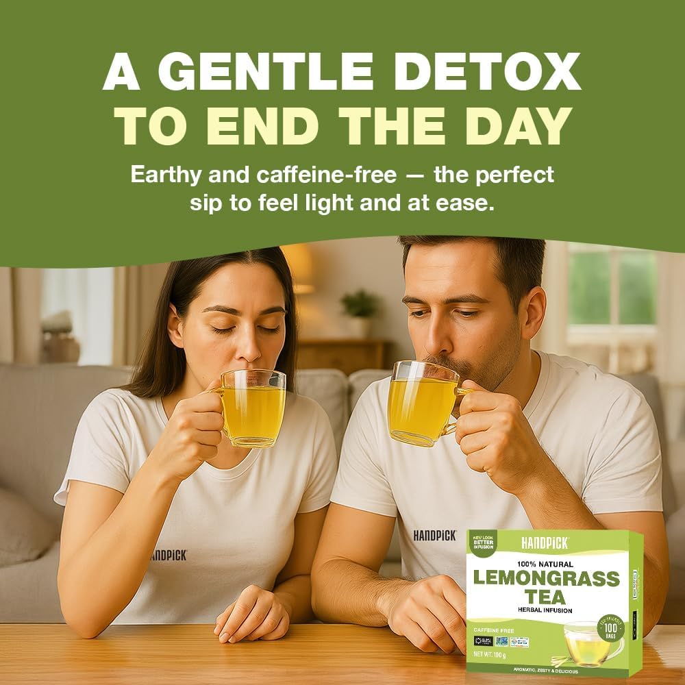 HANDPICK Lemongrass Tea Bags (100 Count) Non-GMO, Caffeine Free 3