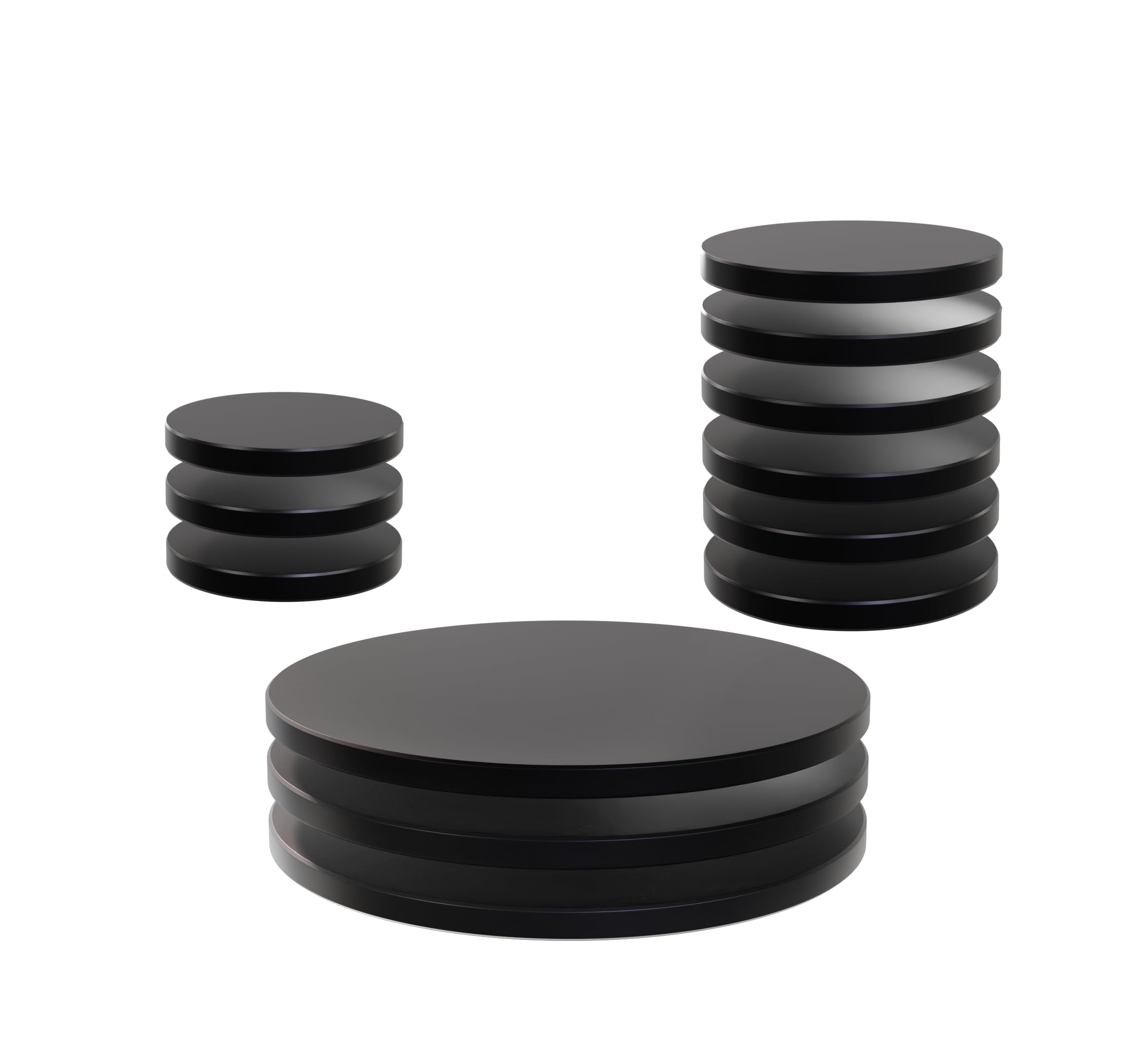 WizKids Plastic Miniature Bases - Black, 12 Count Assortment | Low Profile Design | For Tabletop Gaming