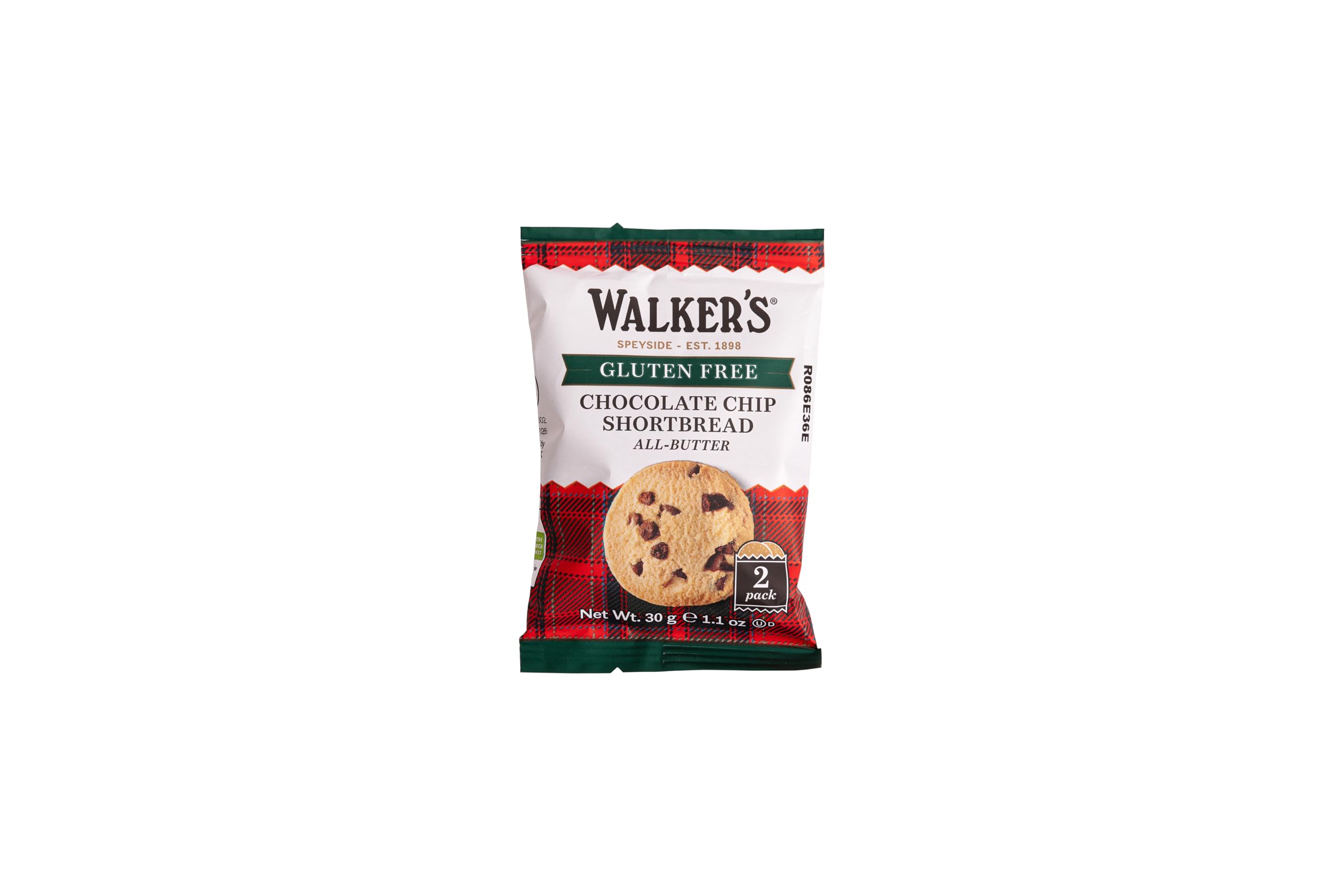Walker's Shortbread Gluten Free Chocolate Chip Rounds, 60 Pack of 2 - Pure Butter Scottish Shortbread 1