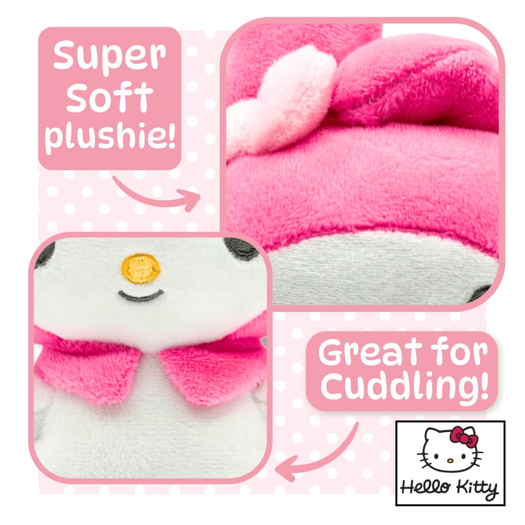 Sanrio My Melody Sitting Plush Toy 15cm | Pink Cuddly Doll | Polyester Fiber Collectible Gift