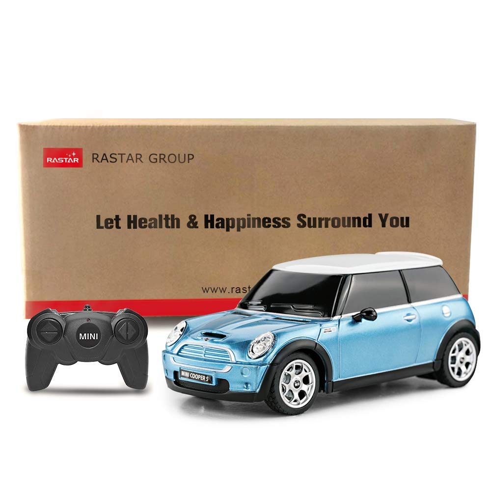 RASTAR Mini Cooper S Blue 1:24 RC Toy Car - Remote Control Vehicle for Kids & Adults 6