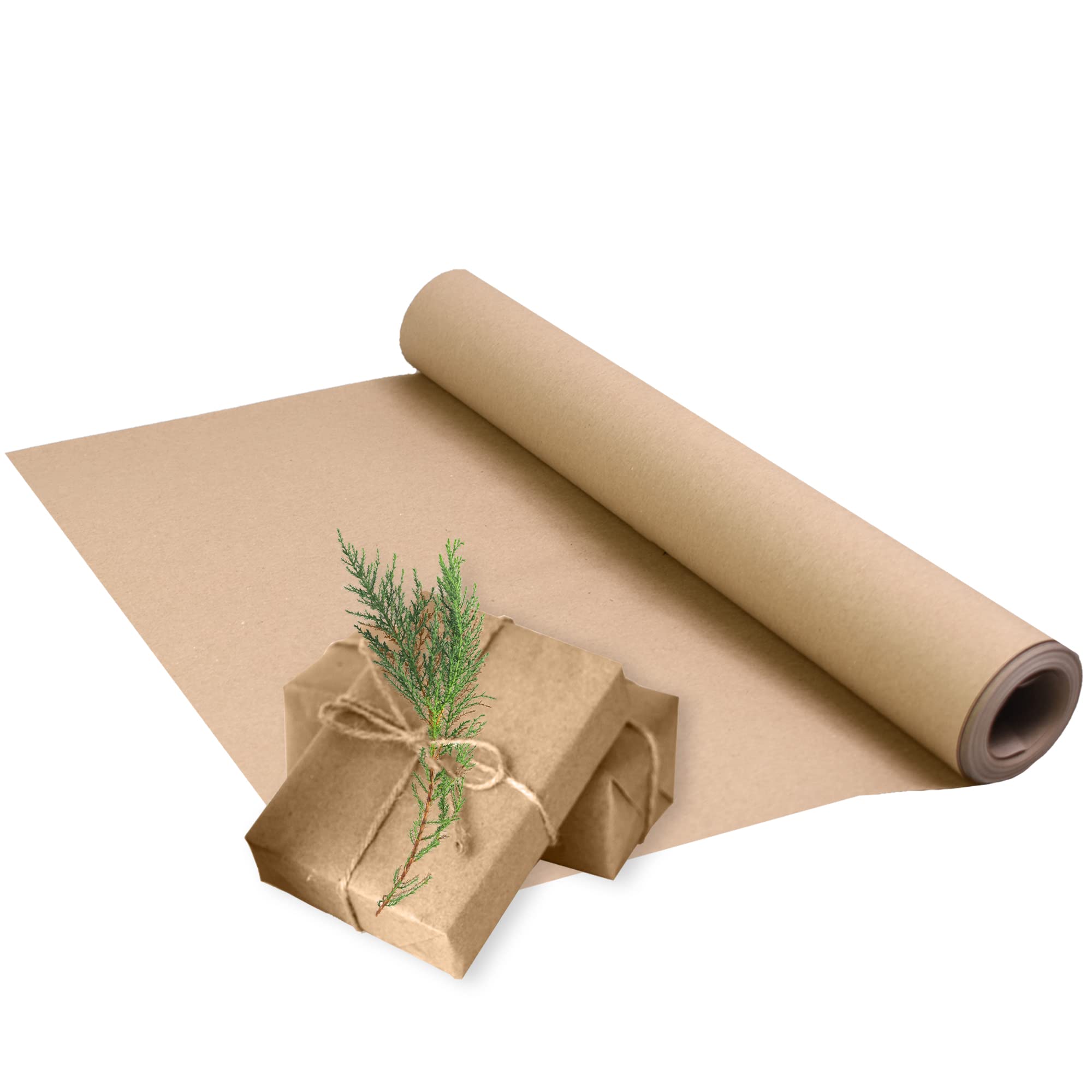 Triplast Brown ECO Kraft Paper Roll - 90 gsm Uncoated Rustic Finish | 600mm x 10m 1