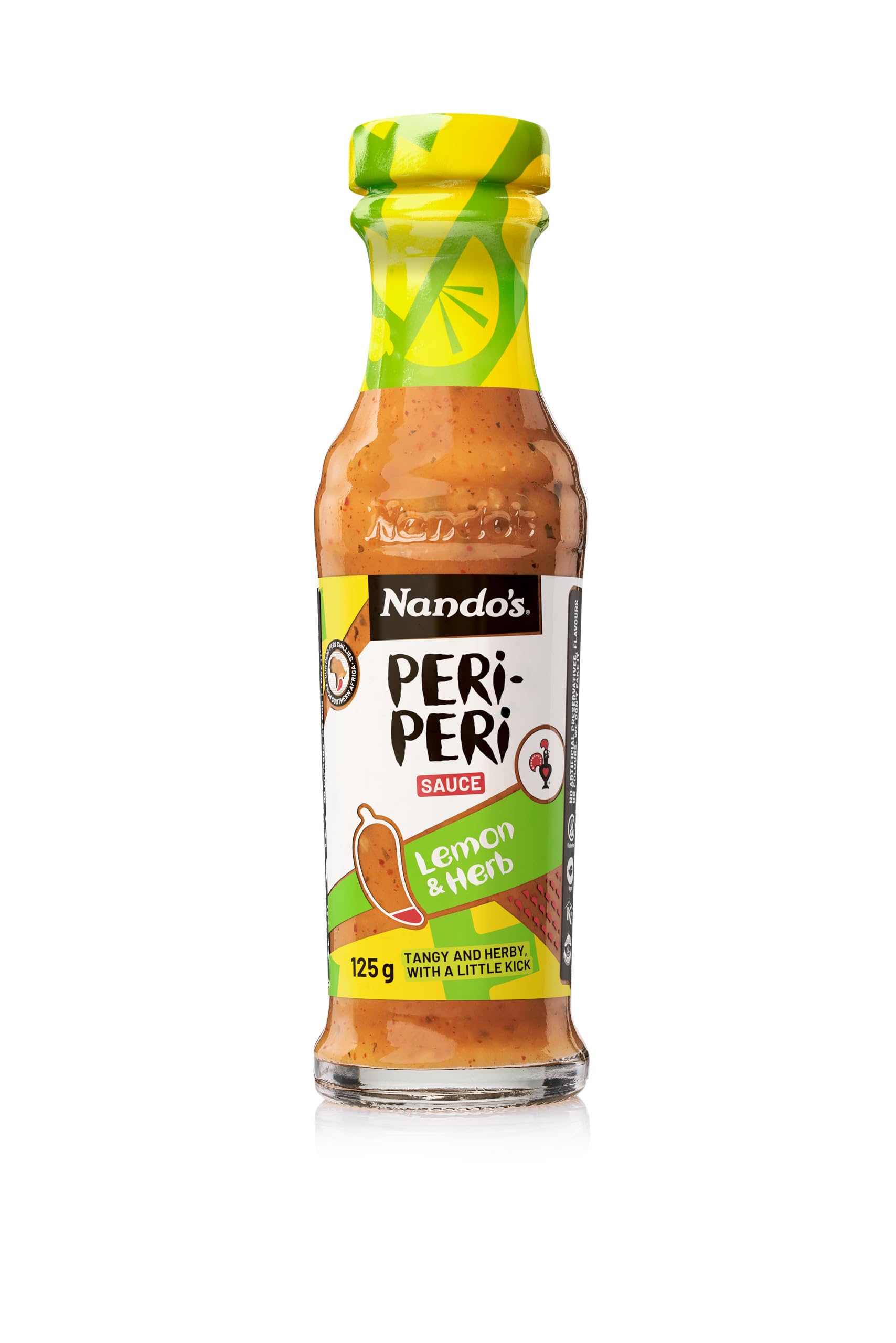 Nando's Lemon & Herb Peri-Peri Sauce - Extra Mild Chilli Kick | 125g Bottle 1