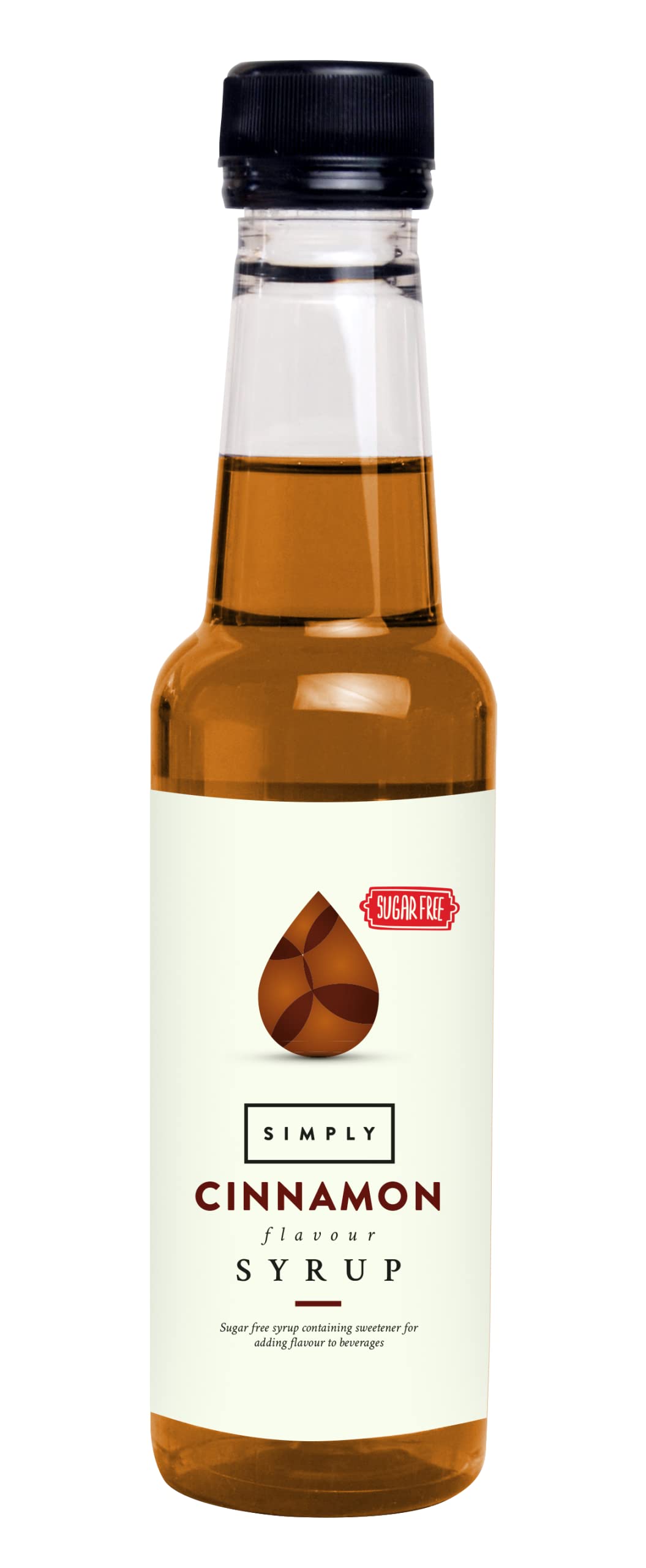 Simply - Sugar Free Cinnamon Syrup, Low Calorie Vegan & Nut Free Flavoured Syrup (280g)