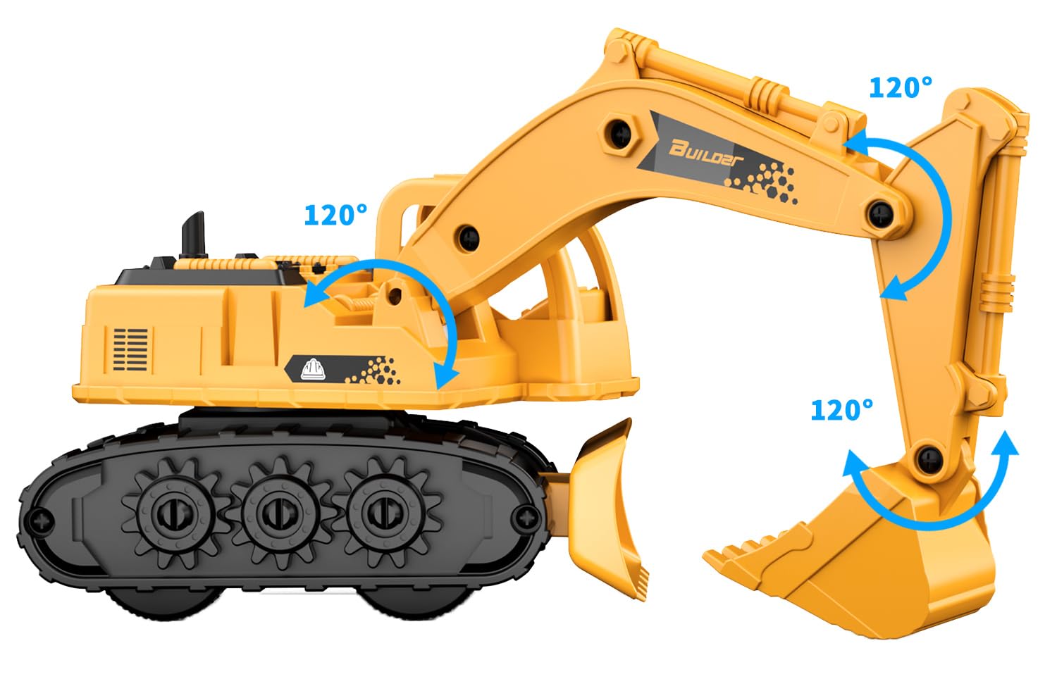 GizmoVine Kids Digger Toy - 2-in-1 Friction-Powered Excavator for Ages 3+ 4