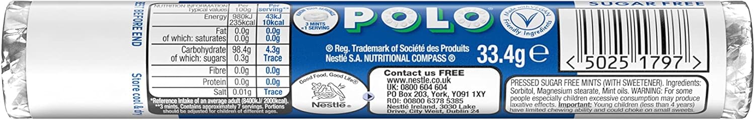 Nestlé POLO Extra Strong Sugar Free Mints, 32 x 33.4g - The Mint with the Hole 5