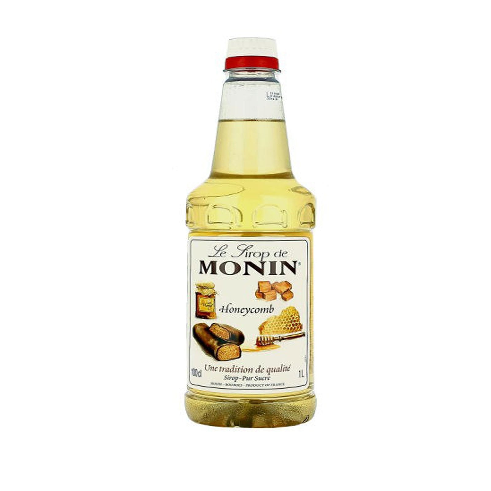 Monin Honeycomb Syrup 1L - Natural Flavoured Beverage Syrup for Cocktails, Coffee & Mocktails