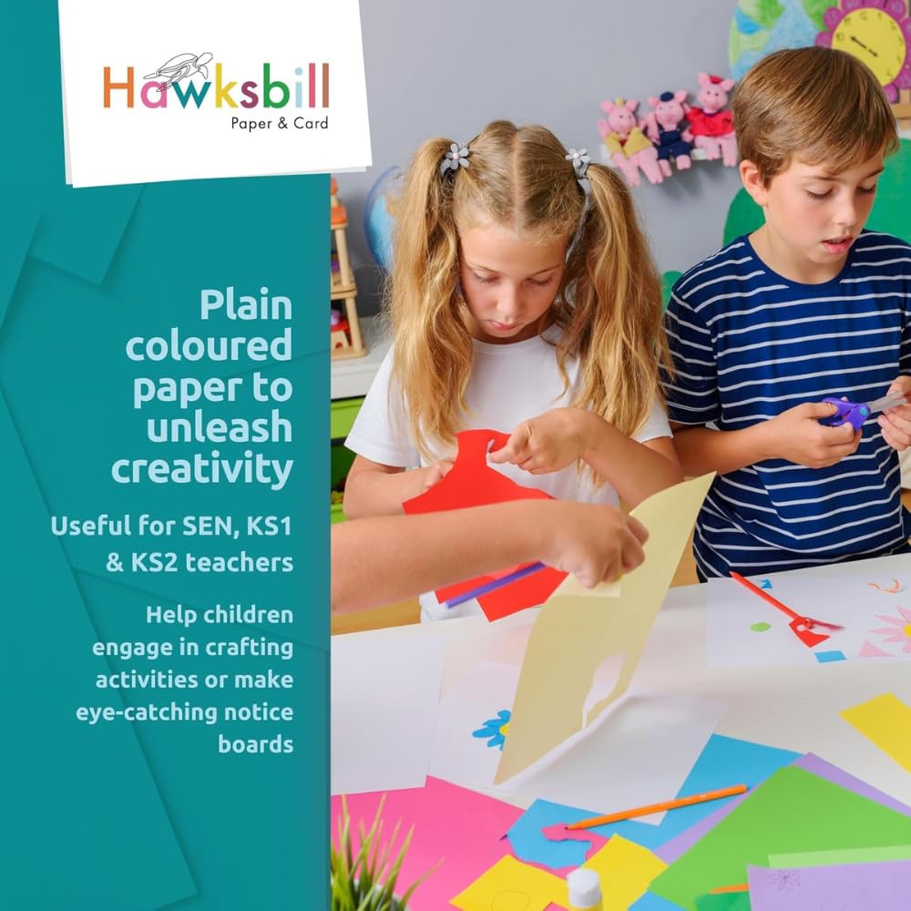 Hawksbill Coloured Index Cards A6 Ruled - 100 Pack Neon Colours | 148mm x 105mm 3