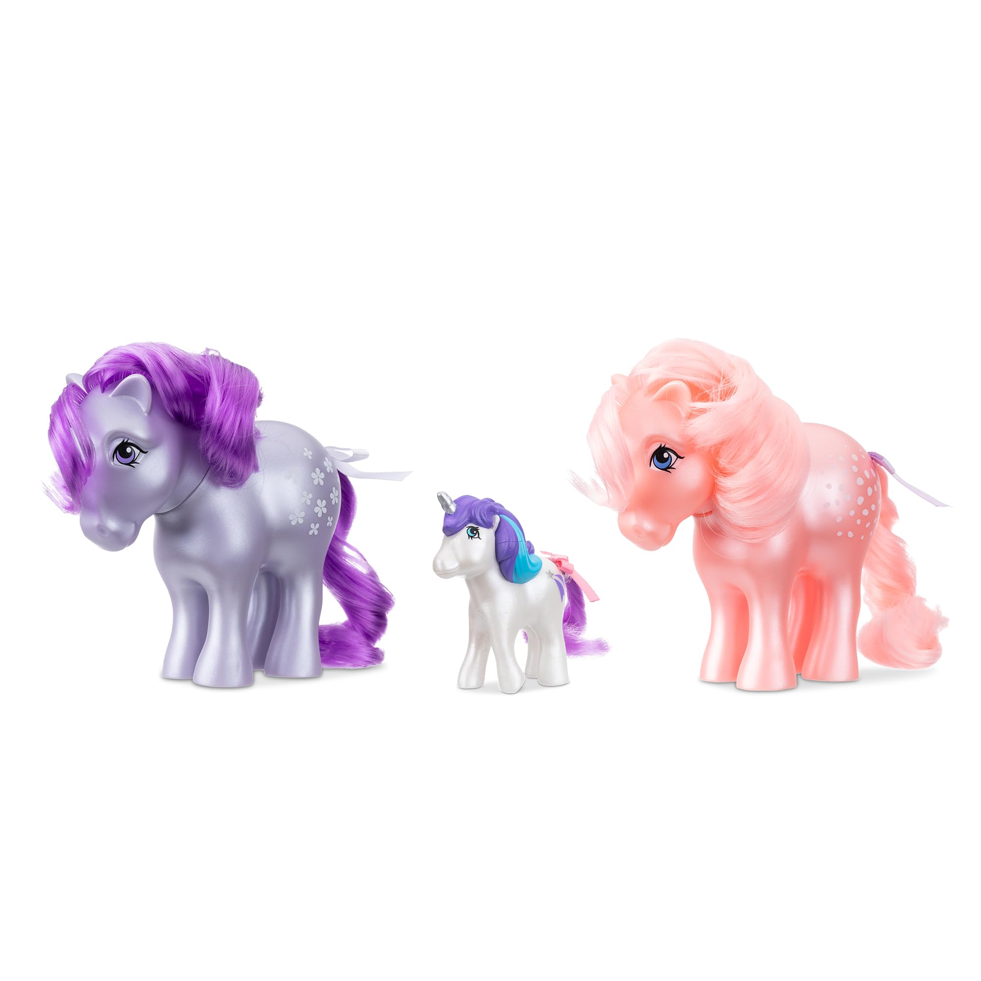 Basic Fun My Little Pony 40th Anniversary Collector Pack | Pearlized Blossom, Cotton Candy & Mini Glory 4