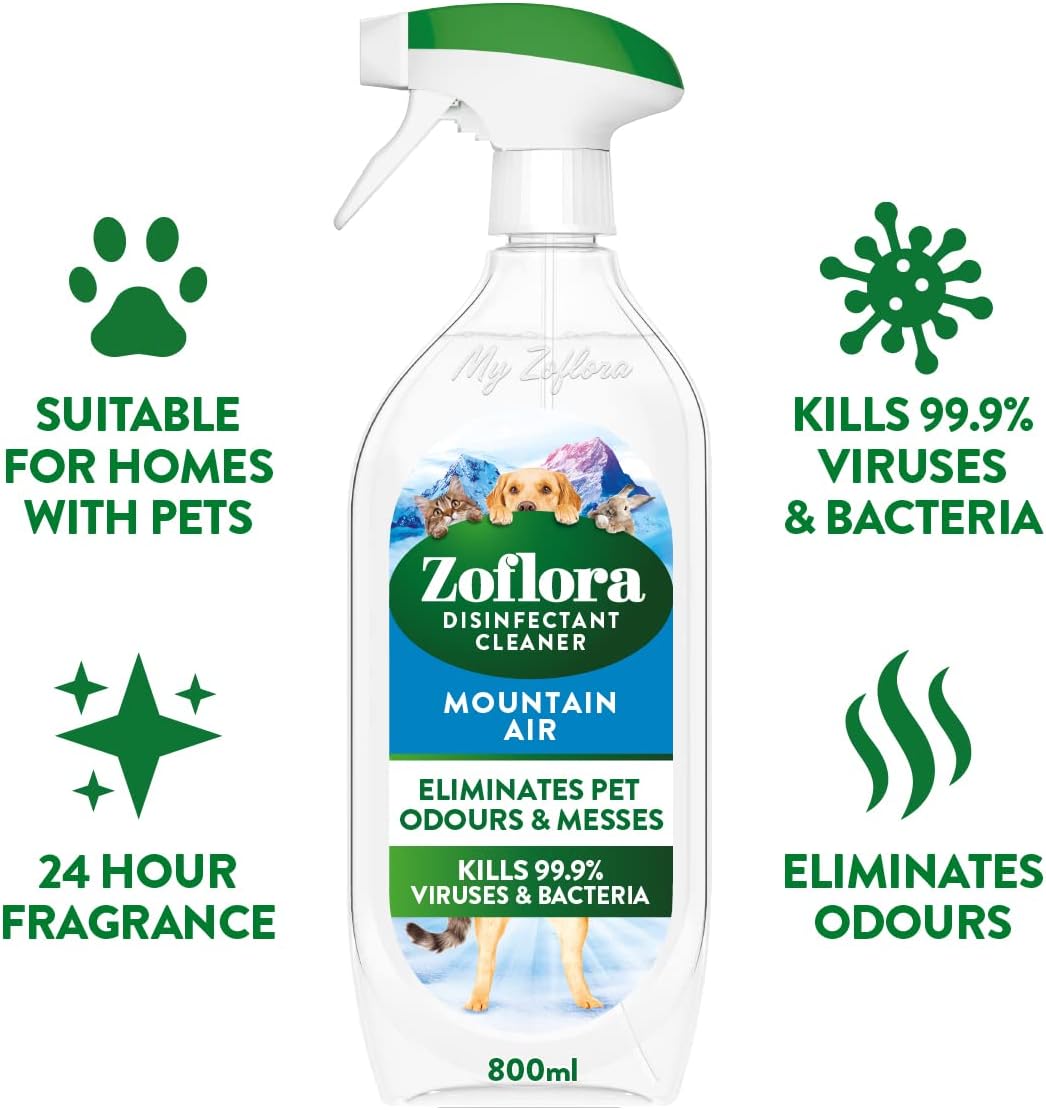 Zoflora Mountain Air Multipurpose Disinfectant Cleaner, 800ml