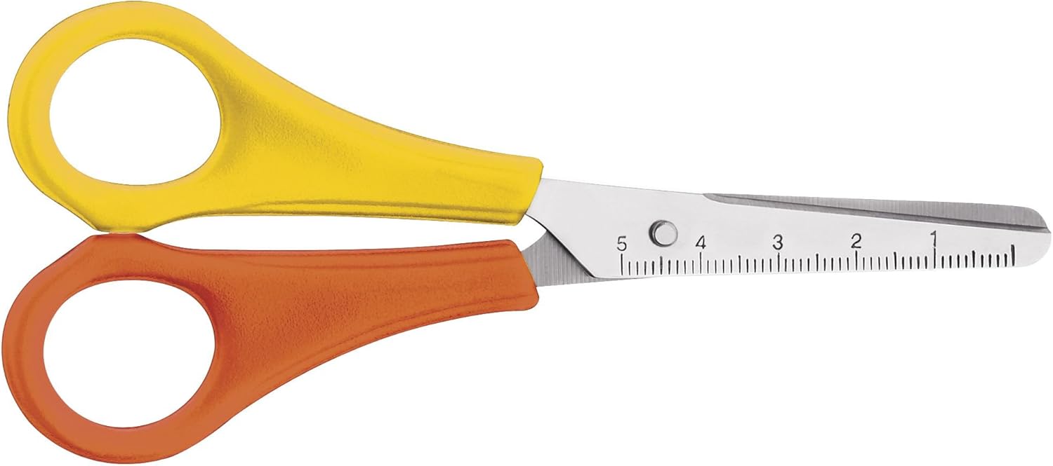 Westcott Kids Left-Handed Scissors - Blunt Tip, 5"/13 cm, Red/Yellow