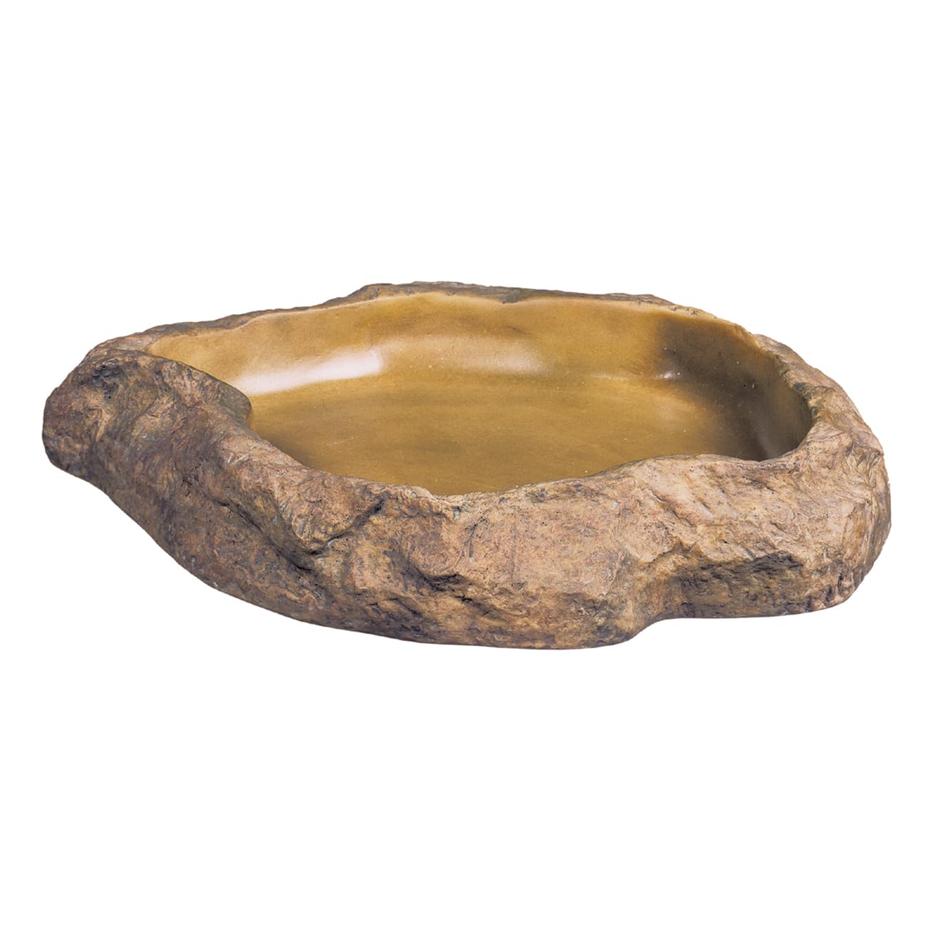 Exo Terra Reptile Feeding Dish - Medium Size | Natural Rock Look | Easy to Clean Resin