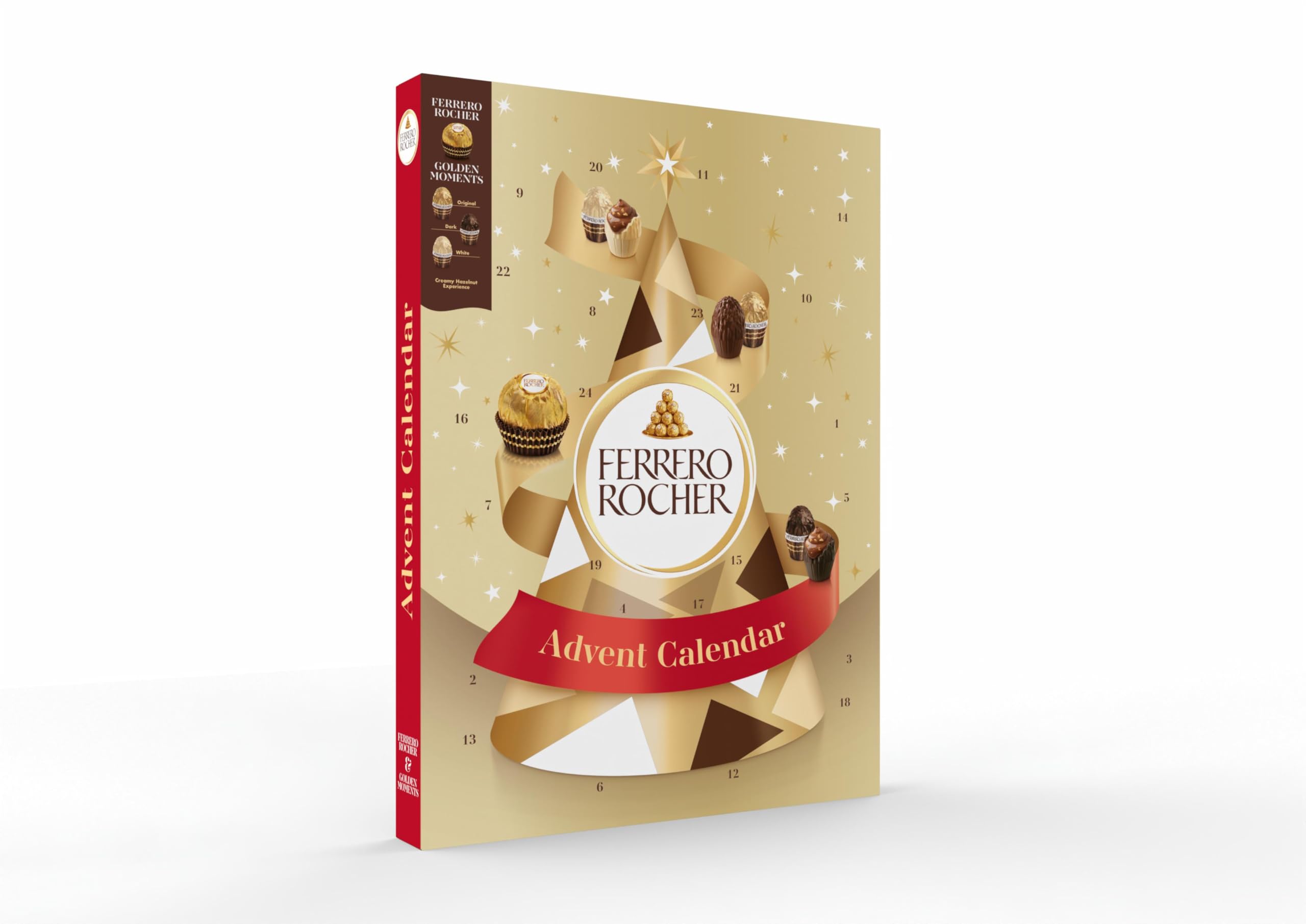 Ferrero Rocher Premium Chocolate Advent Calendar with 24 Treats for Christmas
