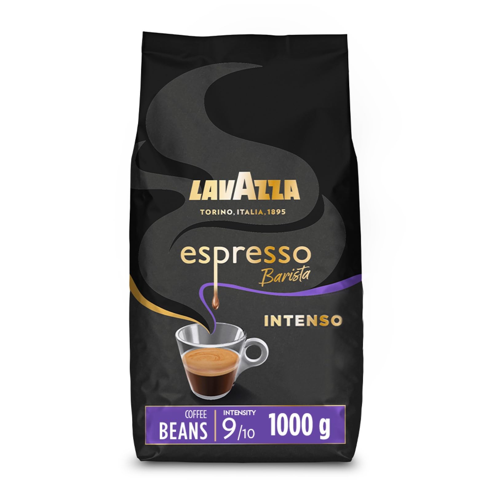 Lavazza Espresso Barista Intenso - Drum Roasted Coffee Beans, 1 kg