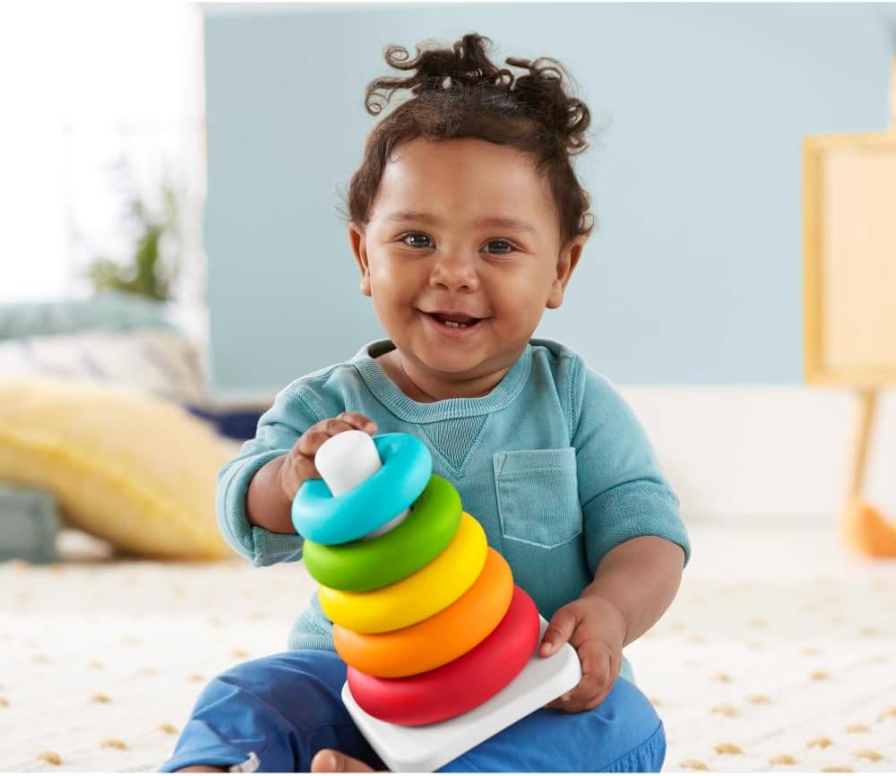 Fisher-Price Rock-a-Stack Baby Toy - Classic Ring Stacking Toy for 6+ Months 6