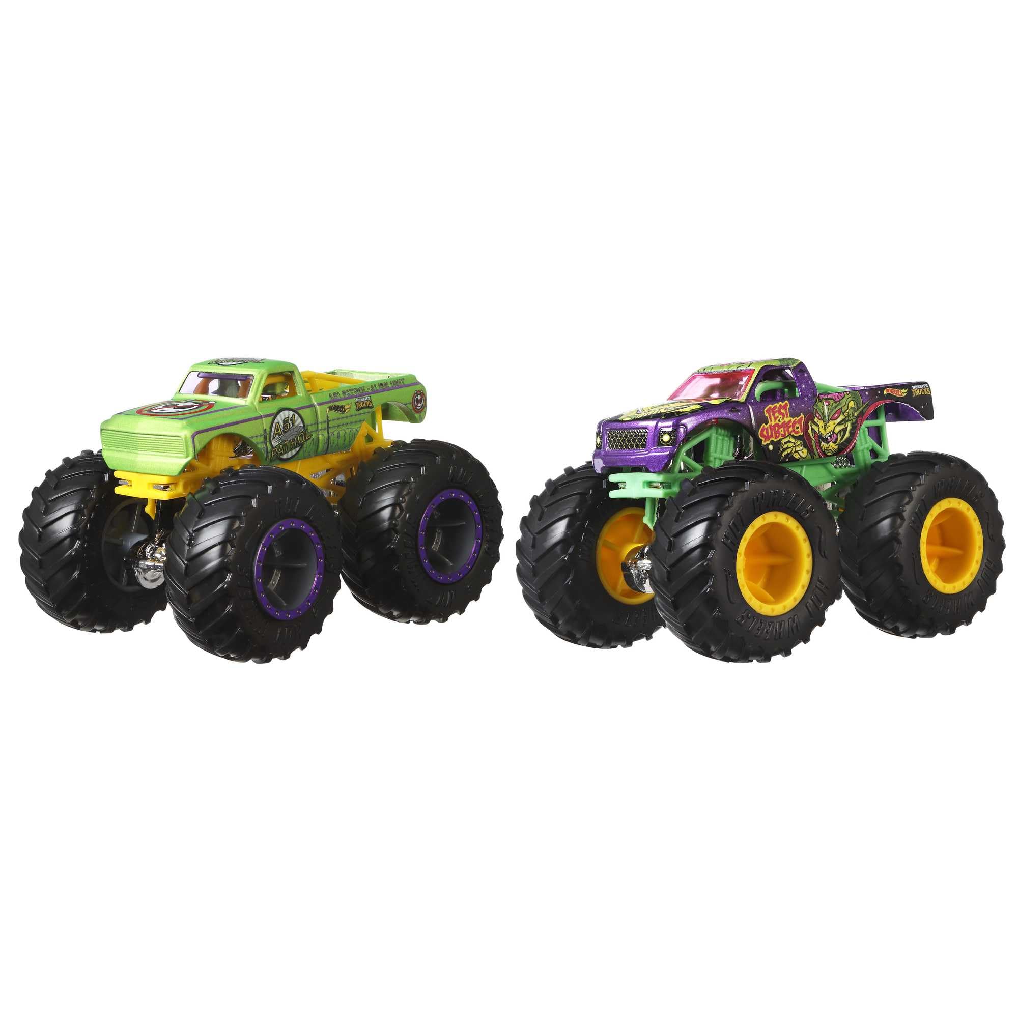 Hot Wheels Monster Trucks 1:64 Demo Doubles 2-Pack - Head-to-Head Battle Vehicles for Kids 3