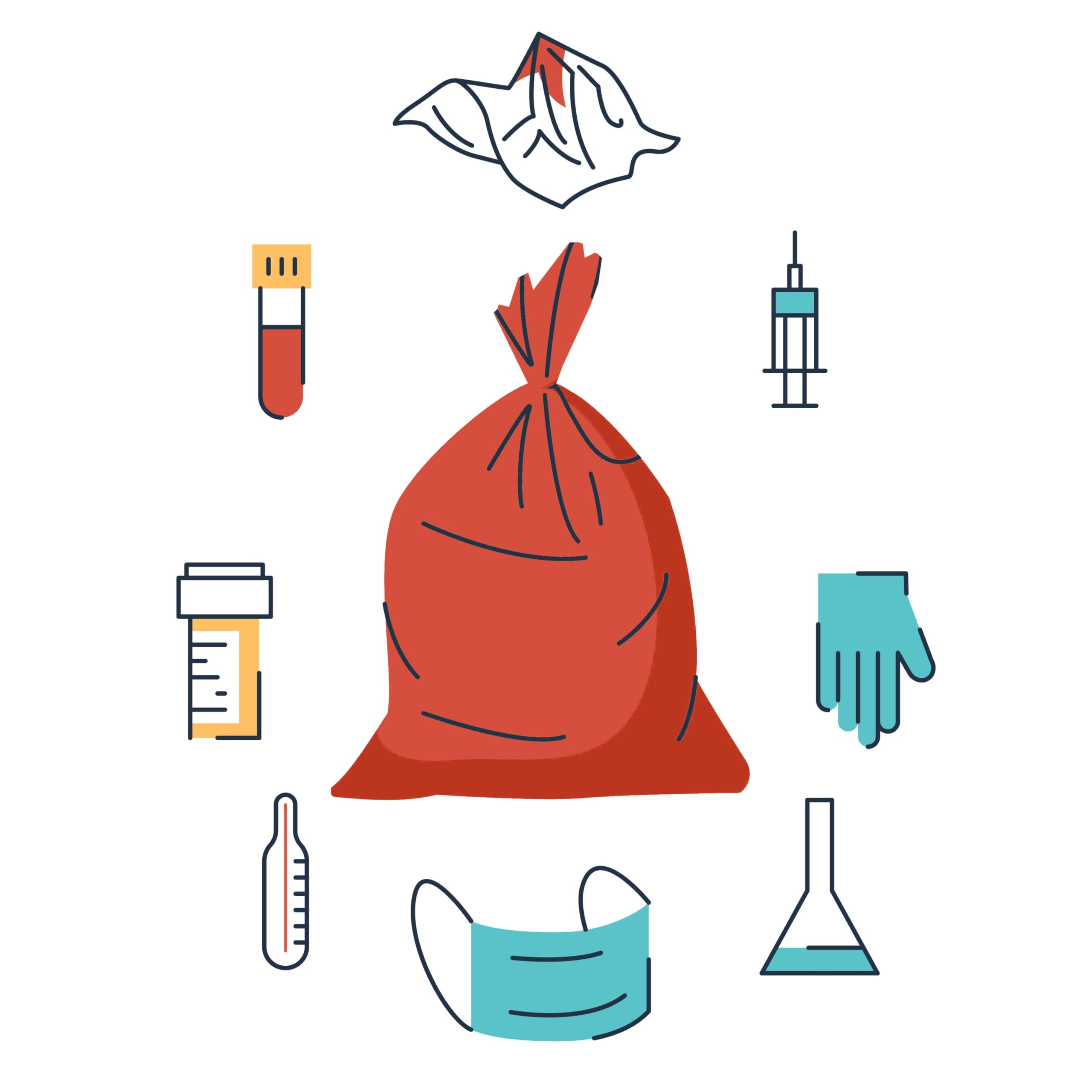 D.RECT 60L Heavy Duty Red Bin Liners - 50 Pack 4