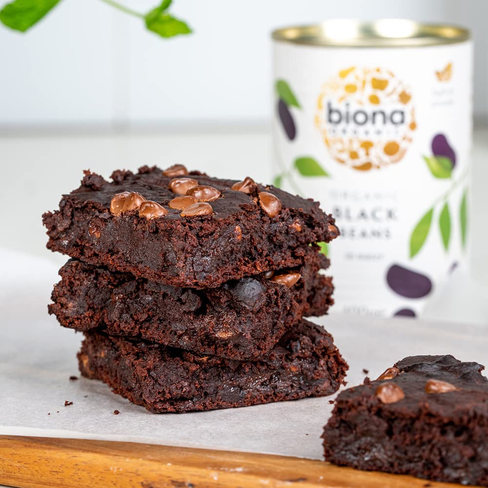 Biona Organic Black Beans - Pre-Cooked & Ready to Eat | 400g Cans | Pack of 4 4