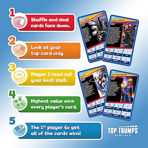 Top Trumps Marvel Universe 2 Card Game - Features Sam Wilson as Captain | 30 Cards | Unisex Children 4