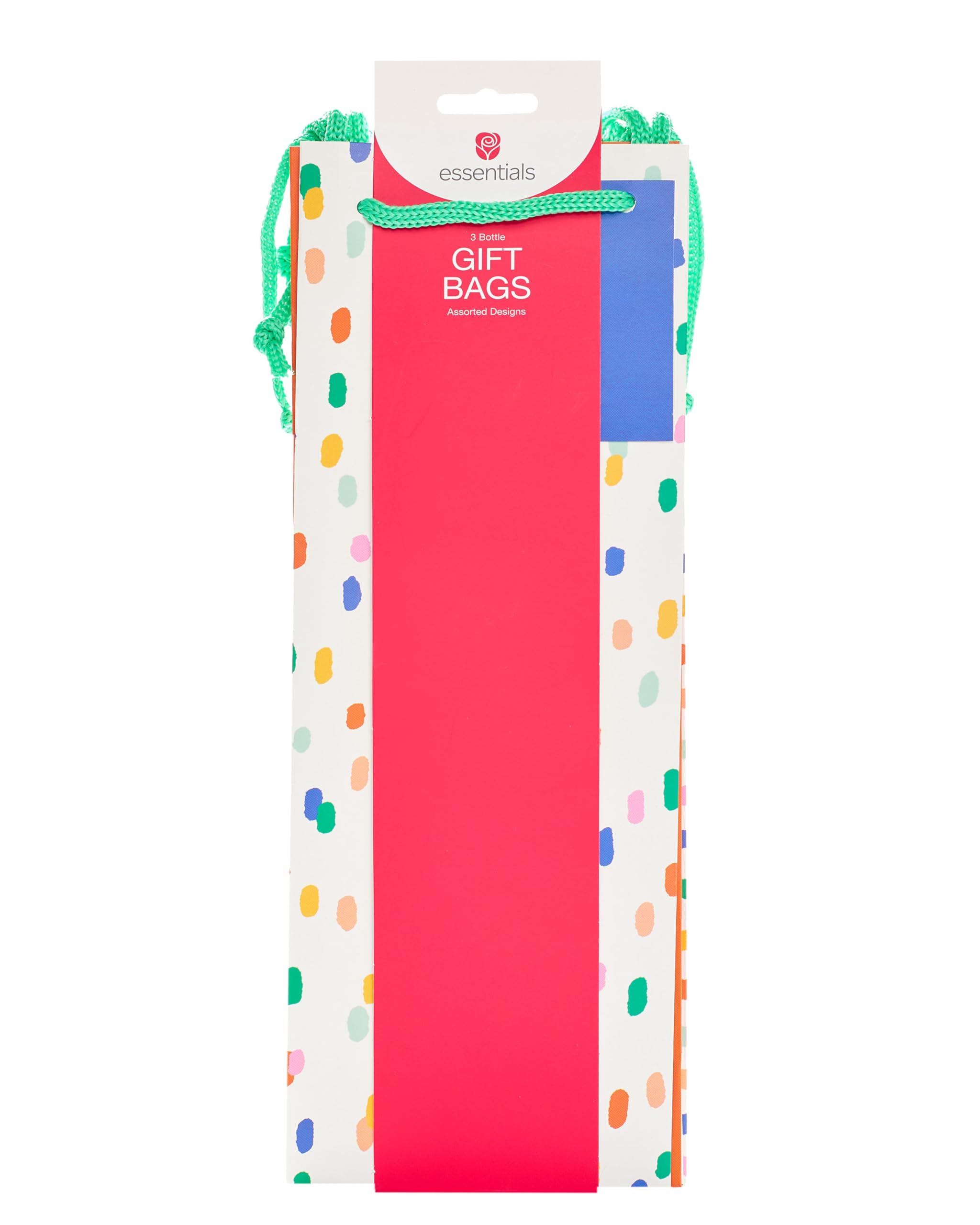 UK Greetings Multipack of 3 Bottle Bags for Him/Her/Friend | Multicoloured Paper 3