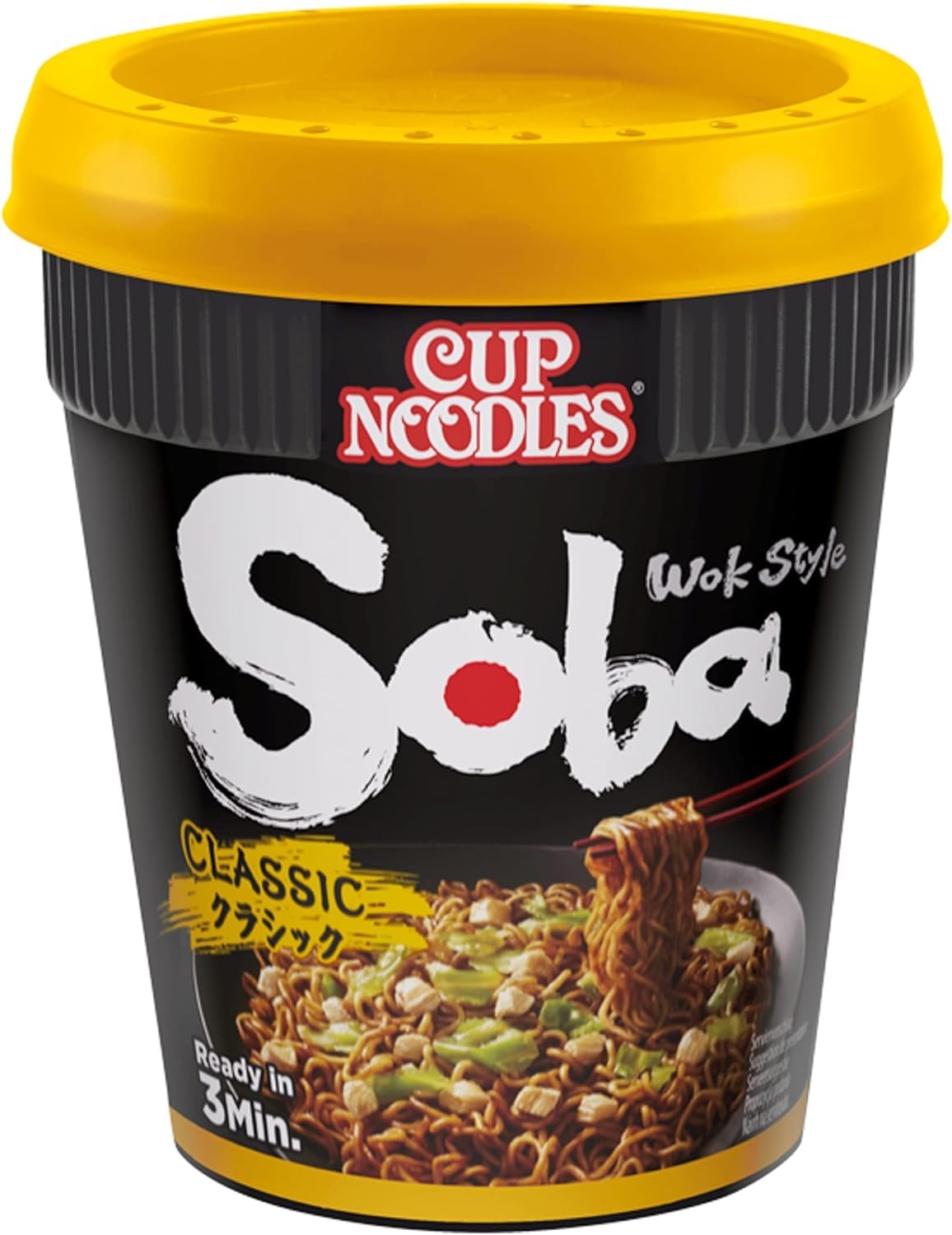 NISSIN Cup Noodles Soba Wok Style Classic Flavour - 8 Pack, 90g Each