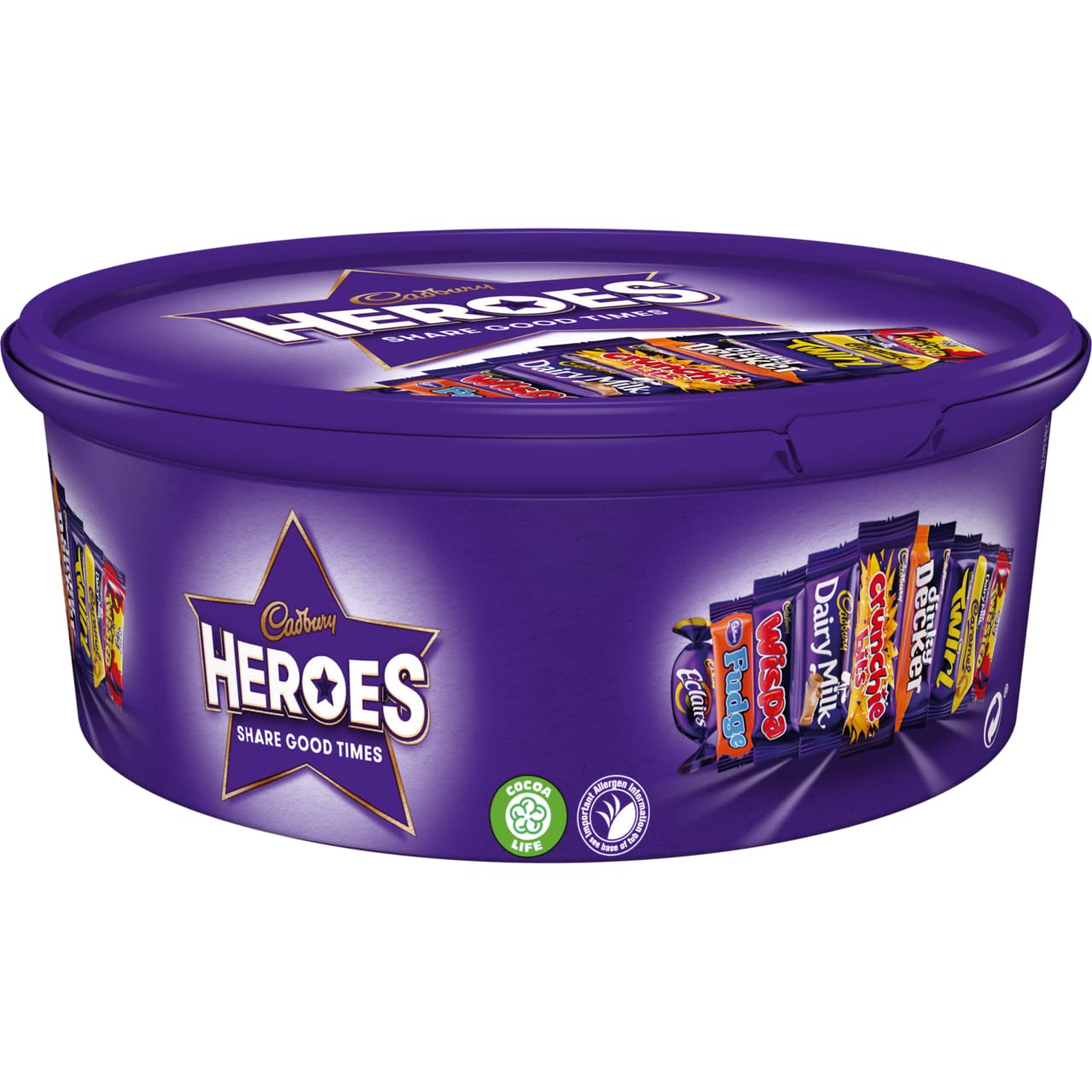 Cadbury Heroes Chocolate Tub (550g) - Assorted Miniature Chocolate Bars