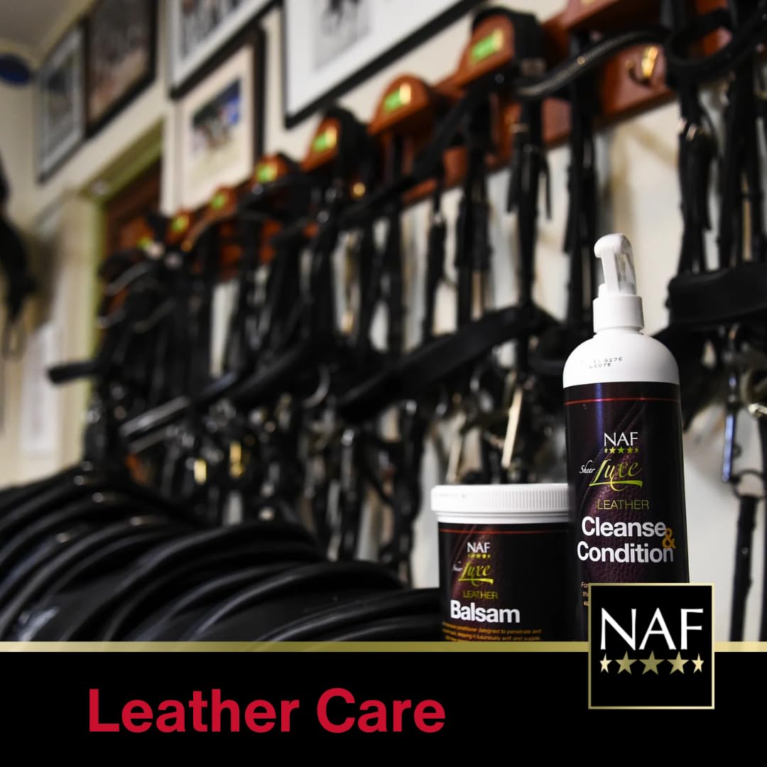 NAF Leather Saddle Soap - Gently Cleans & Conditions | 250g Tub | Regular Size 5