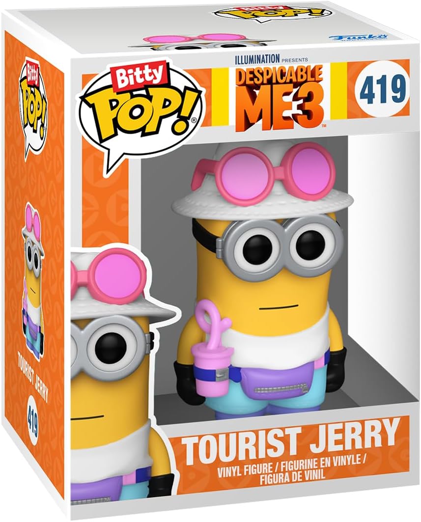 Funko Bitty POP! Minions - Tourist Dave, Tourist Jerry, Kyle & Mystery Mini Figure Vinyl Set (73038) 6