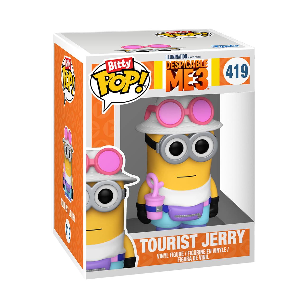 Funko Bitty POP! Minions - Tourist Dave, Tourist Jerry, Kyle & Mystery Mini Figure Vinyl Set (73038) 12