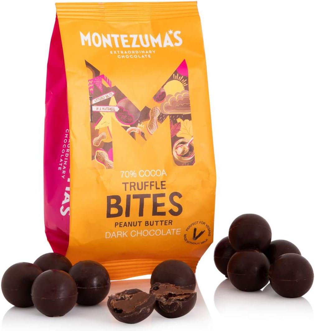 Montezuma - 70% Cocoa Dark Chocolate with Peanut Butter Truffle Bites 120g