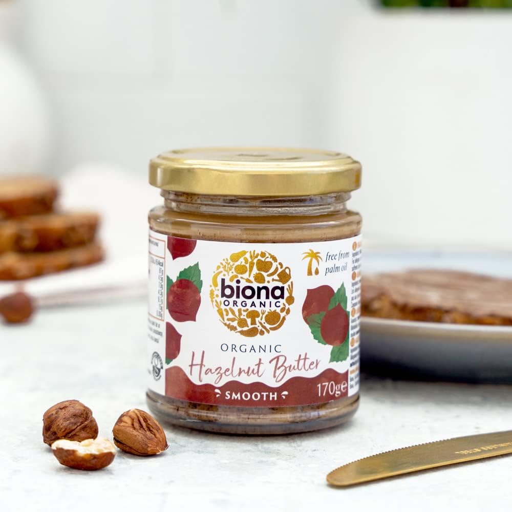 Biona Organic Hazelnut Butter, 170g - Smooth, Palm Oil & Emulsifier Free - 100% Organic 3