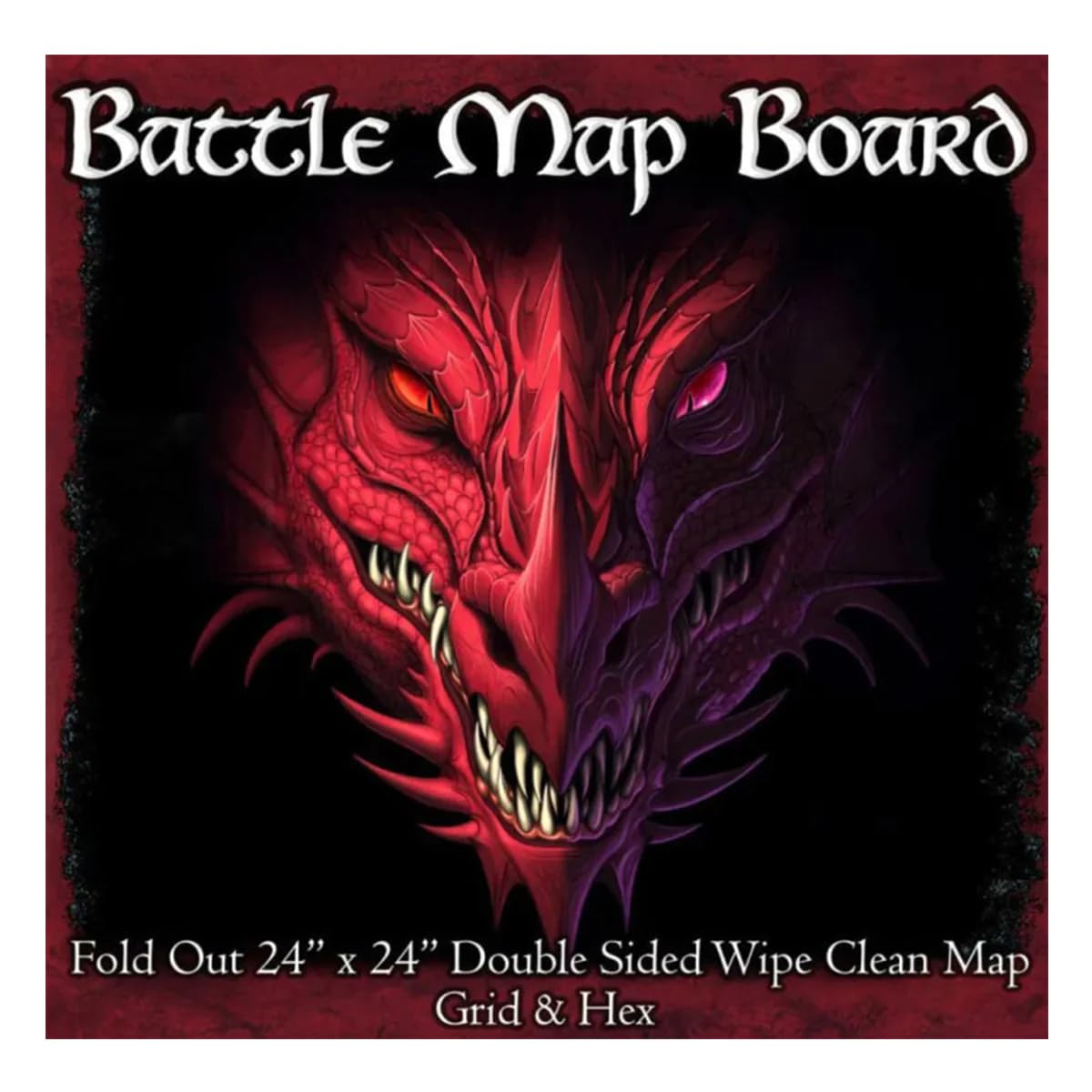 Loke Battlemats Battle Map Board Grid & Hex 24x24 Inch Foldable Gaming Mat