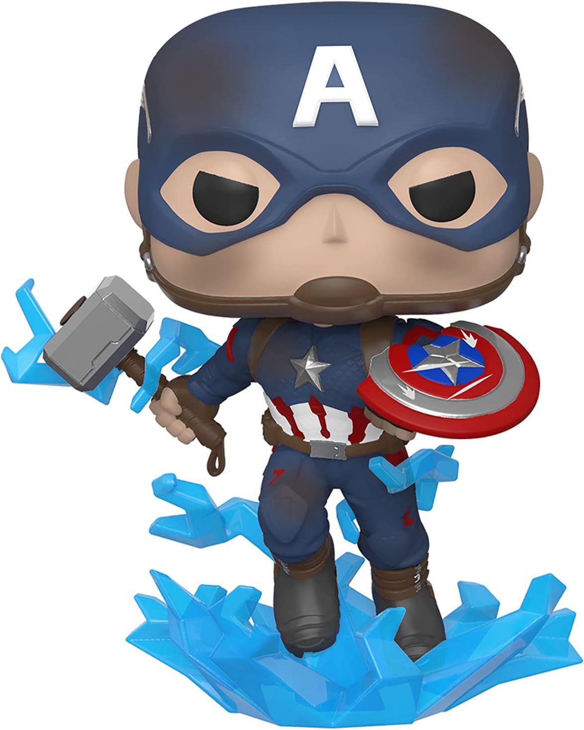 Funko Pop! Marvel: Endgame - Captain America w/Broken Shield & Mjolnir Vinyl Figure