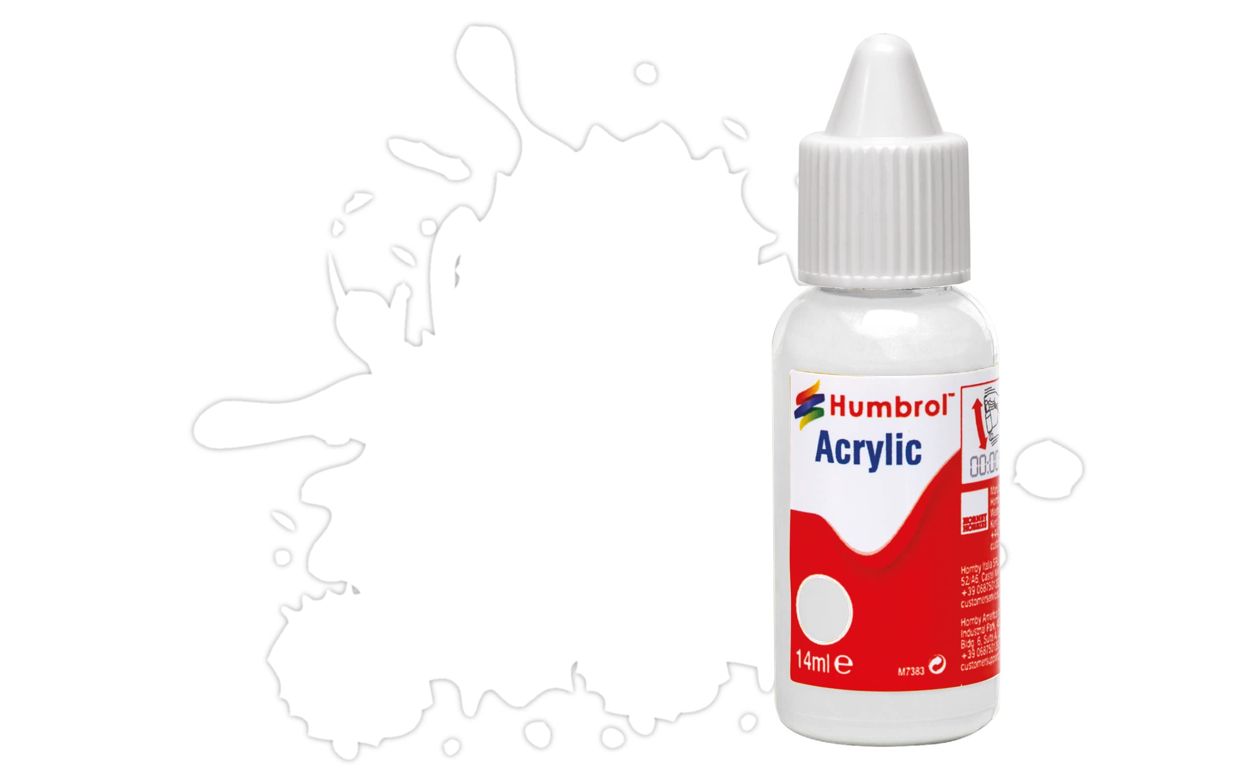 Humbrol No.34 White - Matt Acrylic Paint 14ml DB0034