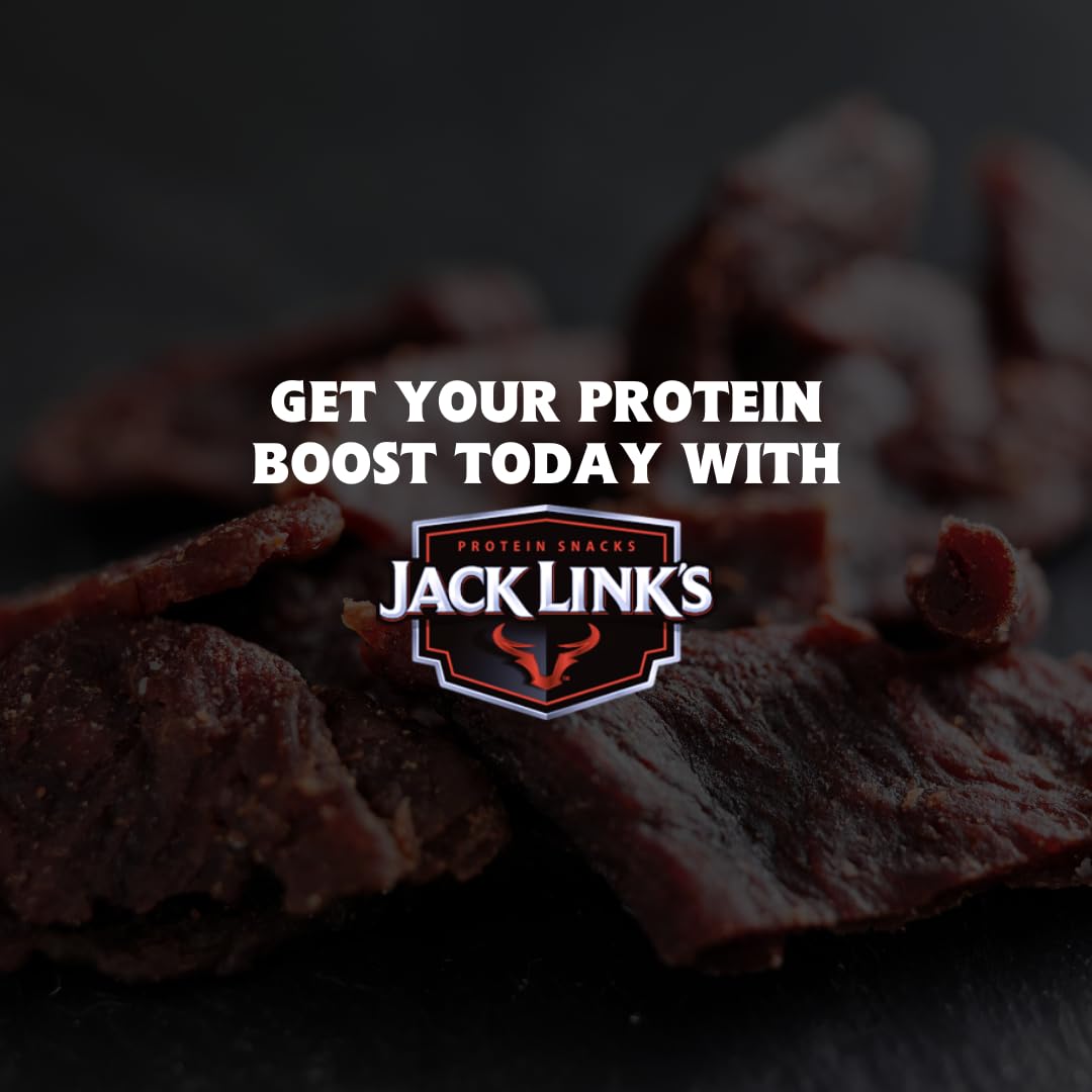 Jack Link's Biltong Jerky Original - Pack of 12 x 60g, Gluten Free High Protein Beef Snack