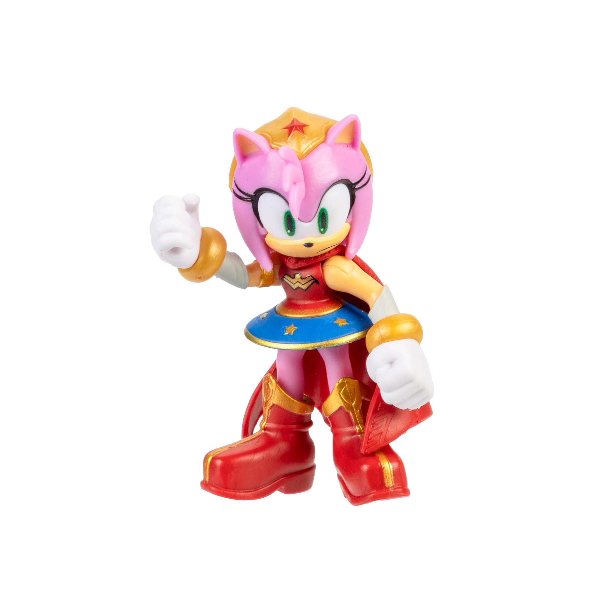 Sonic The Hedgehog Amy as Wonder Woman Action Figure - 2.5" / 6.35cm | Highly Articulated | Collector's Grade