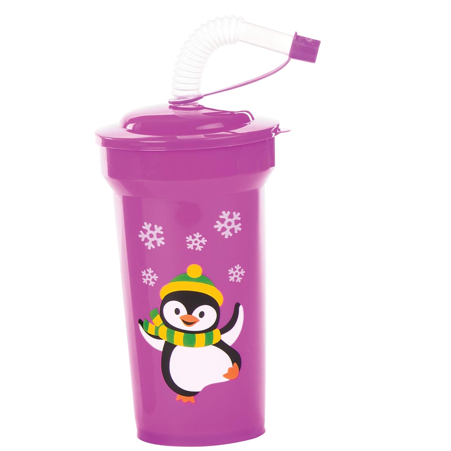 Baker Ross AV808 Christmas Bendy Straw Cups - Assorted Fun Drinkware for Kids 3