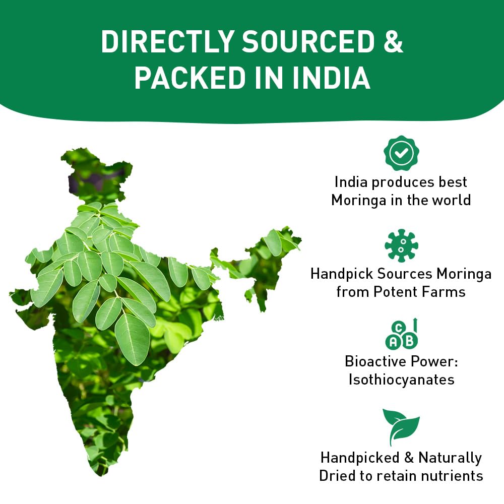 HANDPICK Moringa Powder (500g) - Pure Moringa Oleifera Leaves | Non-GMO, Gluten-Free | Resealable Pouch for Smoothies, Tea & Cooking