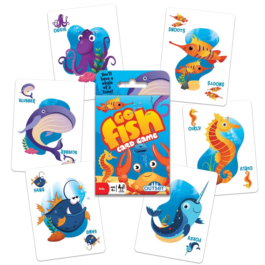 Outset Media Go Fish Card Game - Classic Family Game | 36 Oversized Cards | Multicolor 3
