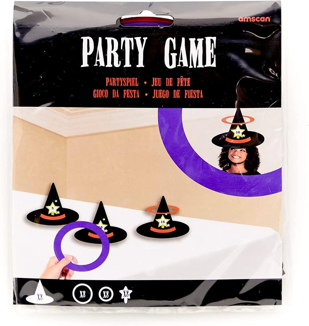 Amscan 9912228 Witch Hat Ring Toss Game - Halloween Party Toss Game for Kids