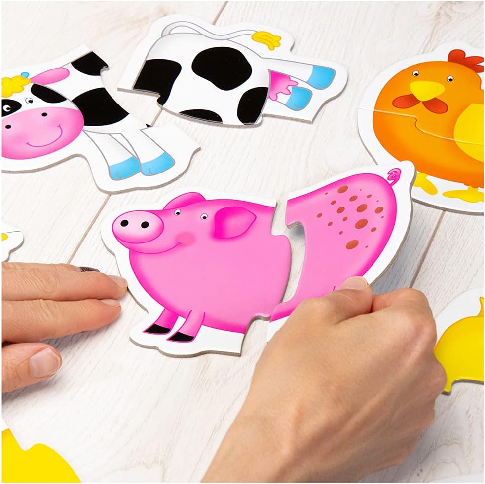 Galt Baby Puzzles - Farm Animal 2-Piece Jigsaw Set for Toddlers 18 Months+