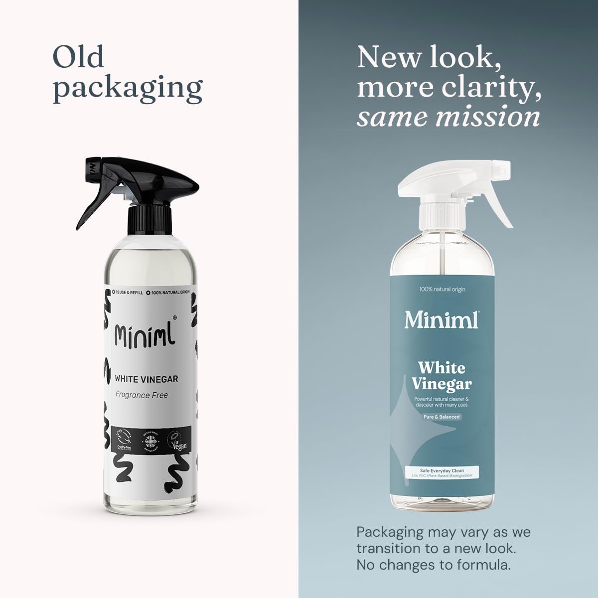 Miniml Eco White Vinegar Cleaning Unscented - All Natural Multi-Surface Cleaner | 750ml