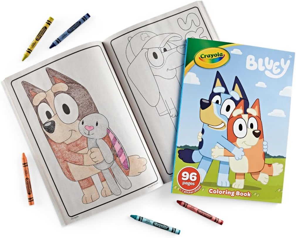 CRAYOLA - Bluey Colouring Book 96 Pages with Sticker Sheet 3