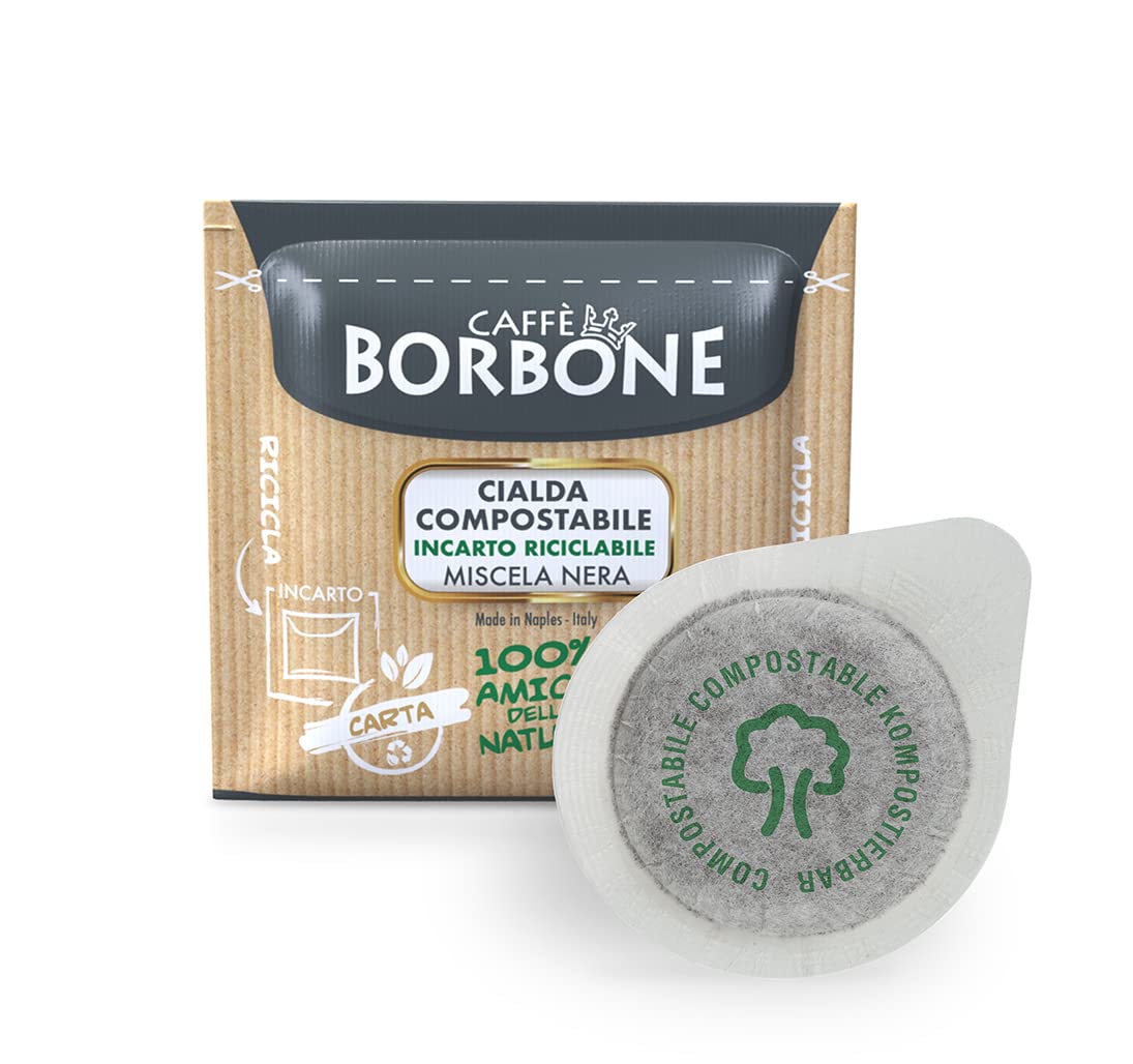 Caffè Borbone - Black Coffee Blend Compostable Pods (100 Pads, ESE 44 mm)