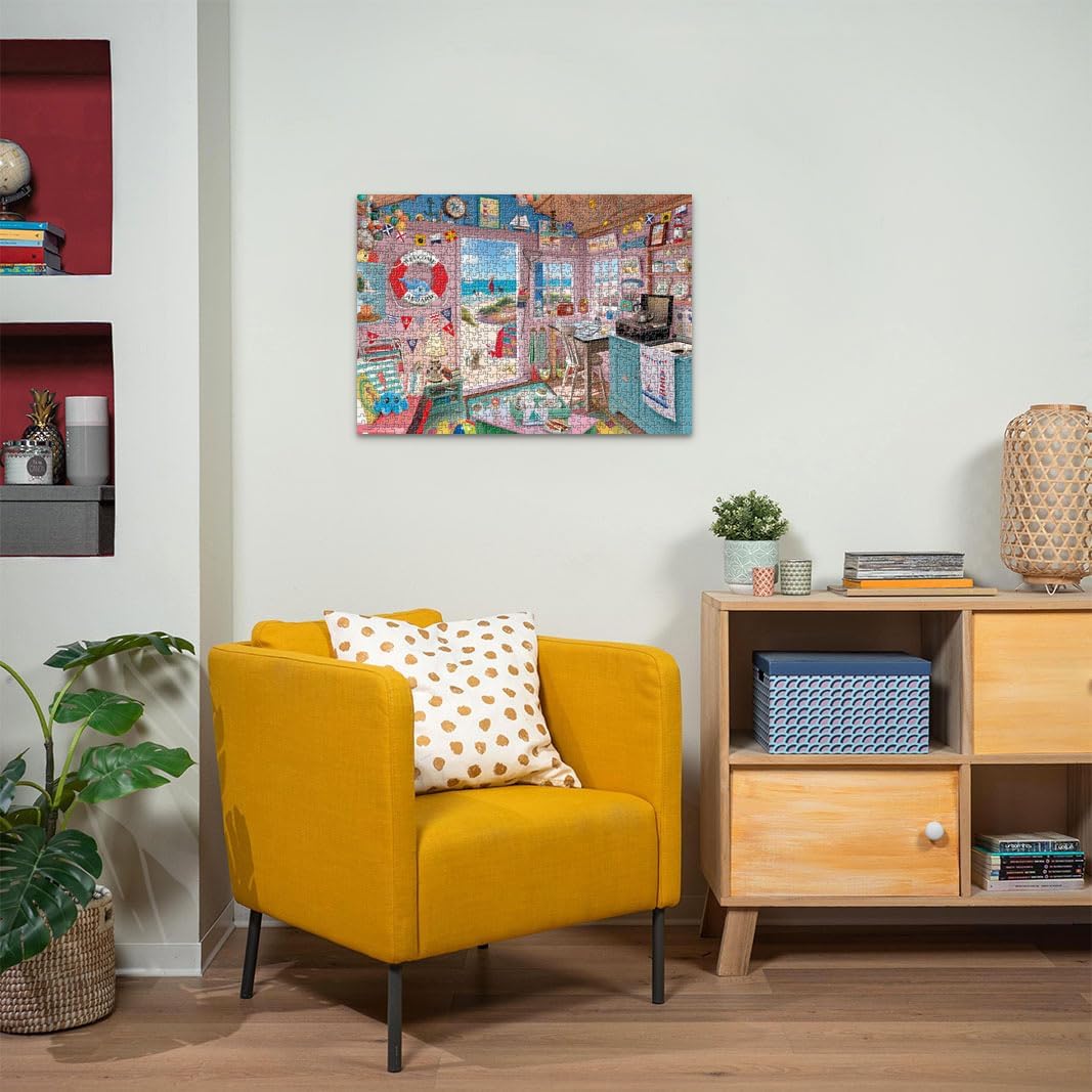 Ravensburger My Haven No. 7 The Beach Hut 1000 Piece Jigsaw Puzzle for Adults